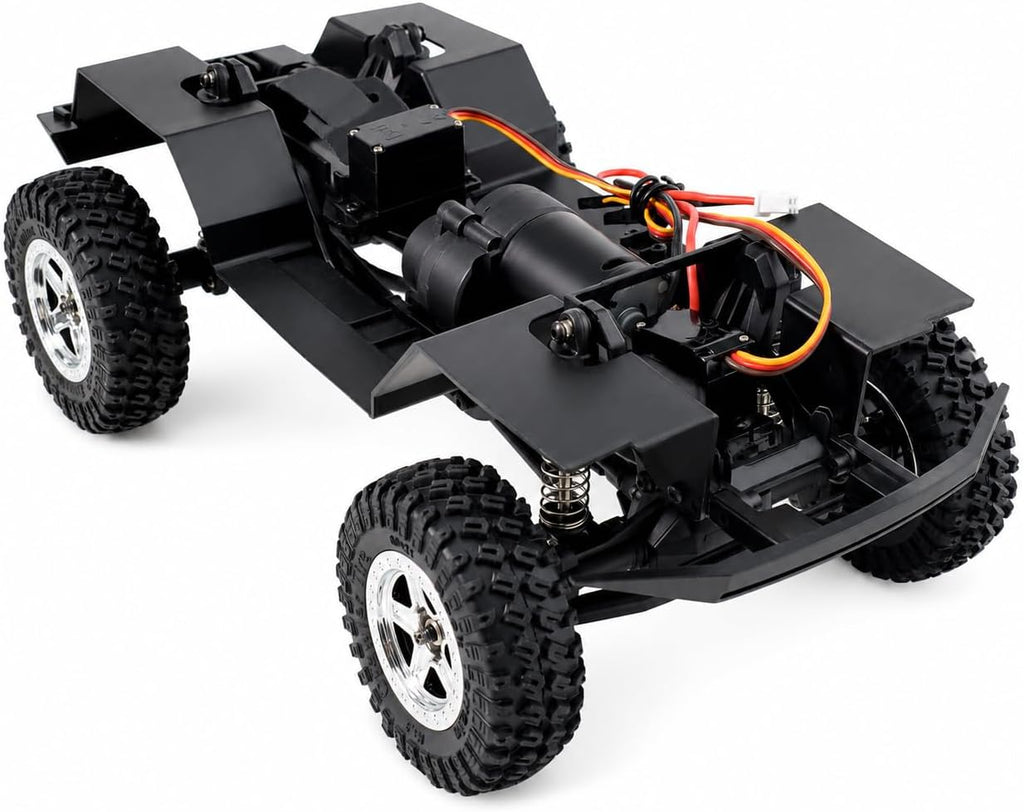 TRX4M Kit de chasis de nailon con caja de cambios de 2 velocidades, distancia entre ejes de 6.102 in premontada 1/18 RC marco sobre orugas para TRX4M Bronco Defender JJRC C8809 C8801