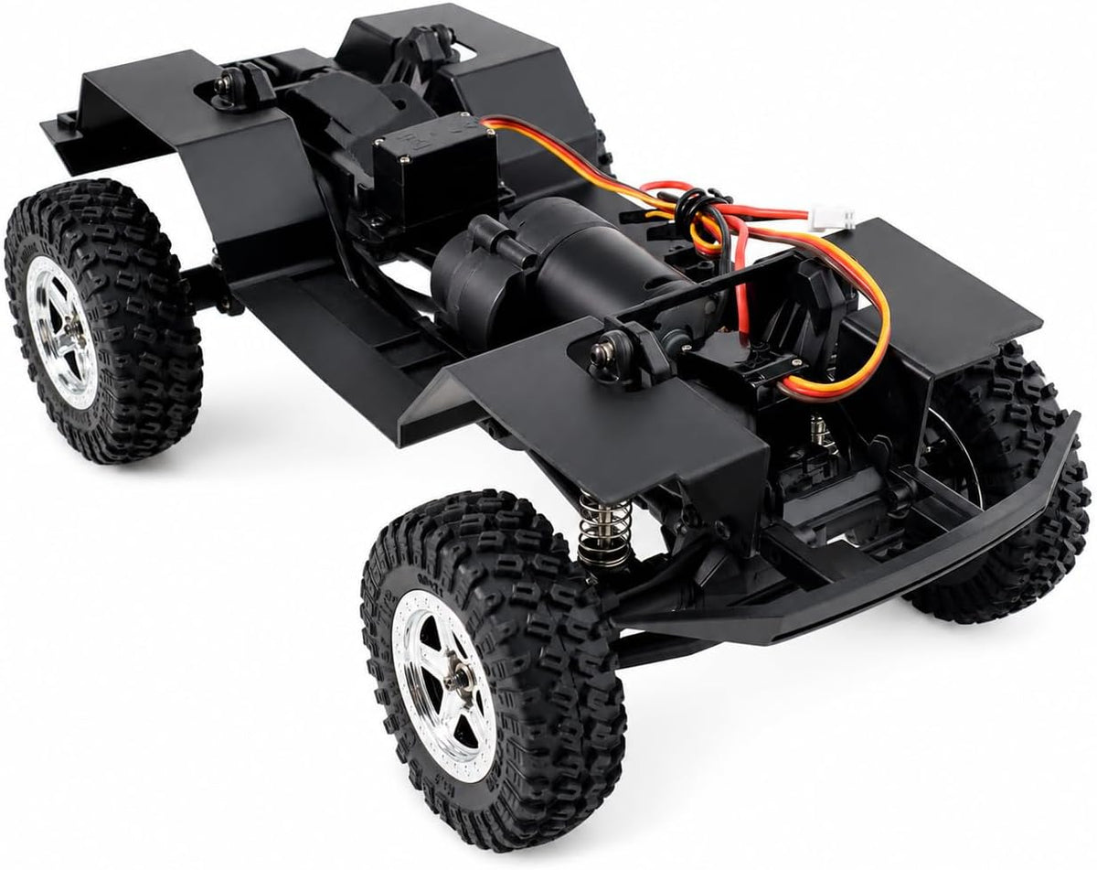 TRX4M Kit de chasis de nailon con caja de cambios de 2 velocidades, distancia entre ejes de 6.102 in premontada 1/18 RC marco sobre orugas para TRX4M Bronco Defender JJRC C8809 C8801