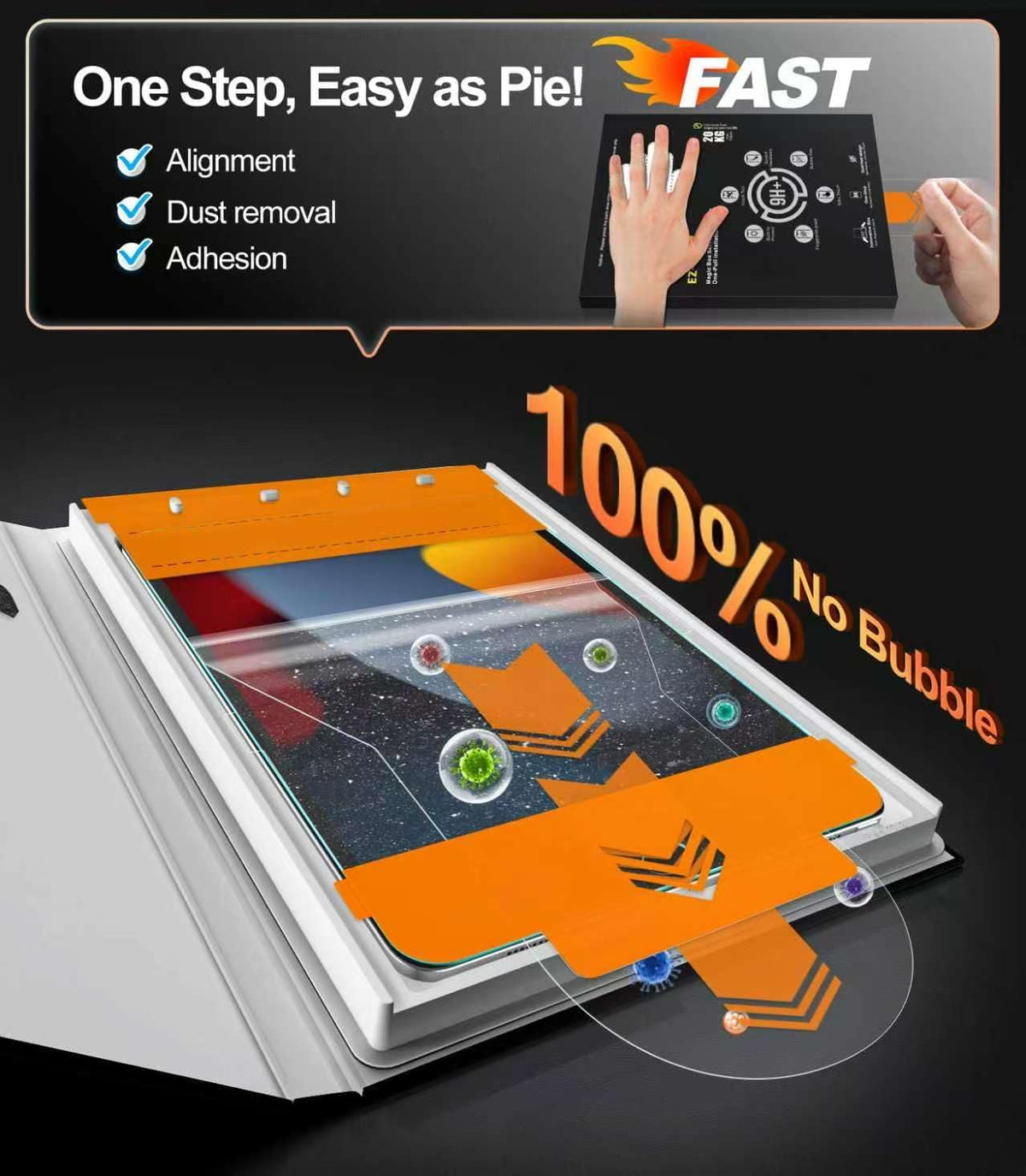 Para protector de pantalla de 10.2 pulgadas para iPad 9.ª 8.ª 7.ª generación