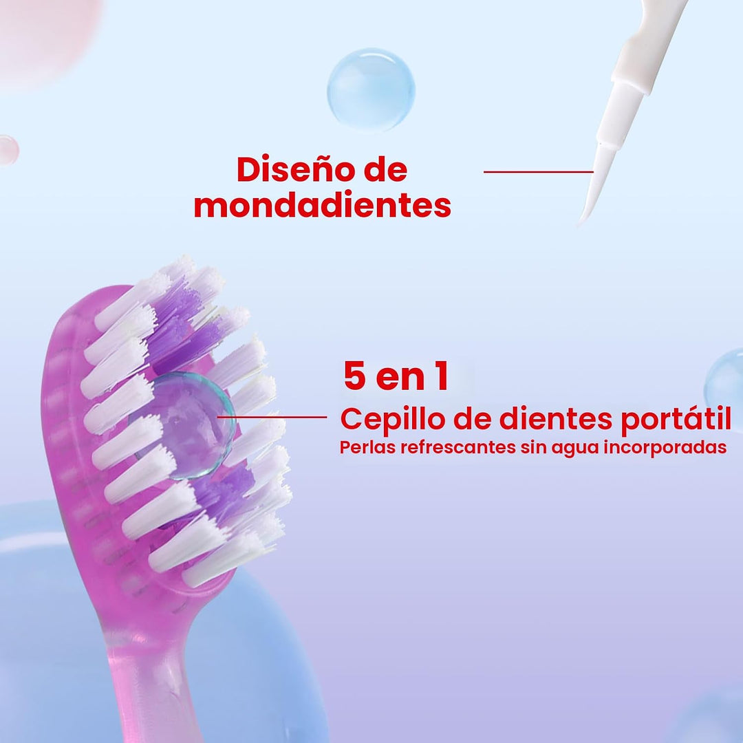 Paquete de 20 cepillos de dientes desechables con púa de pasta de d...