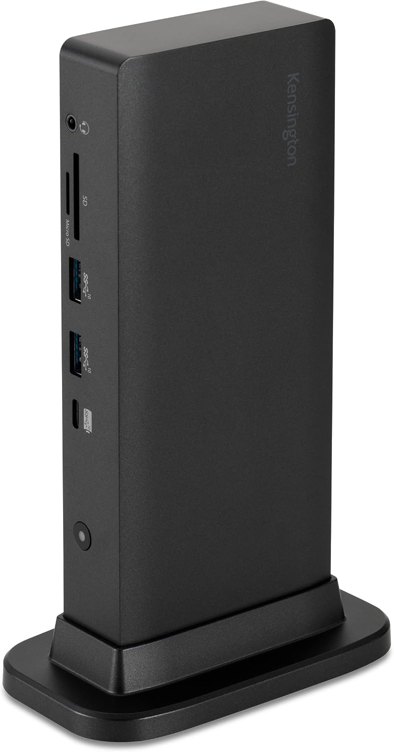 Kensington Estación de acoplamiento USB-C de triple pantalla para Dell, HP, Lenovo, Acer, ASUS, Razer, Surface - Triple video 4K, PD de 100 W (K37060NA)