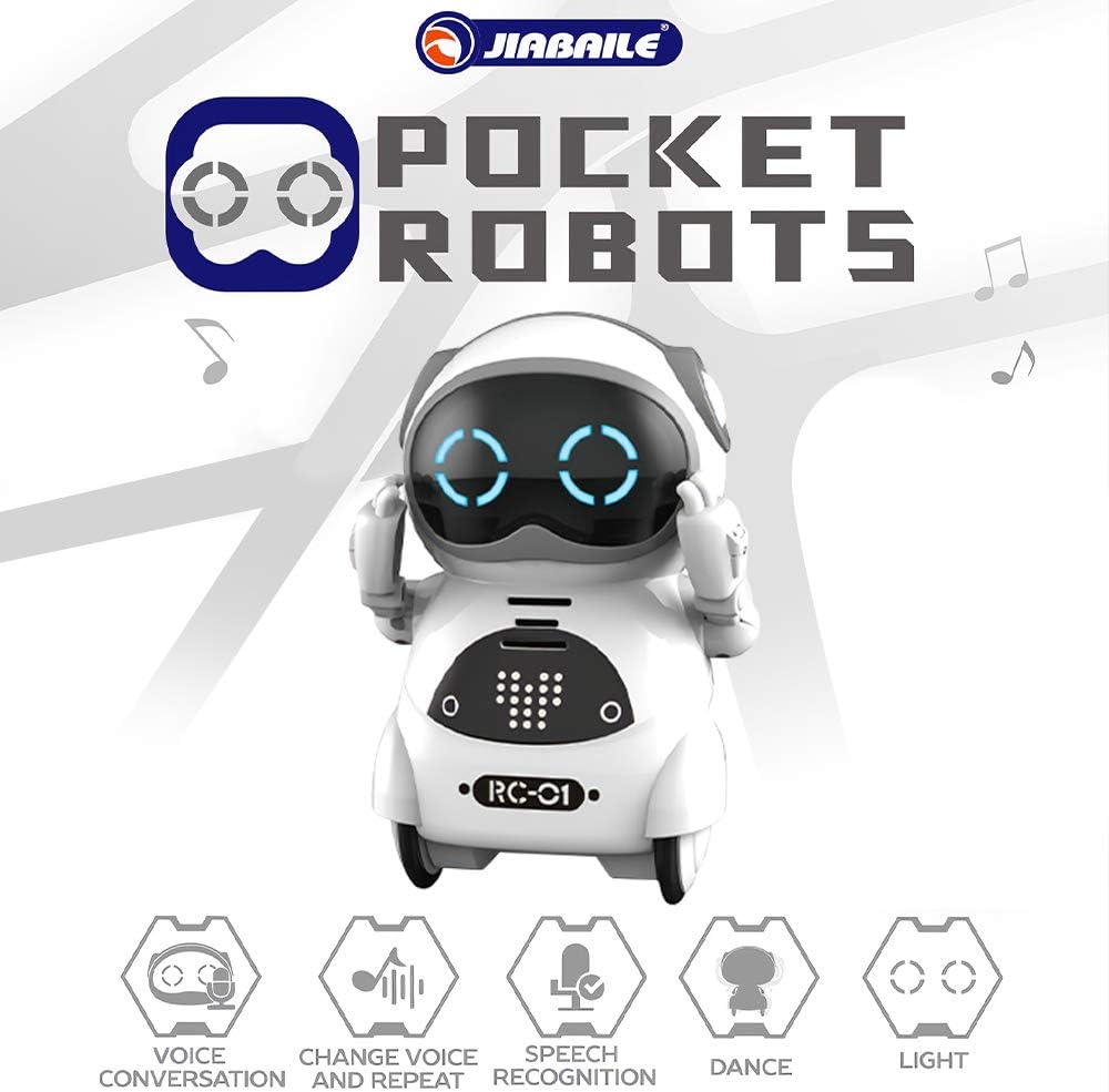 GoolRC 939A Robot de Bolsillo que Habla, Diálogo Interactivo con Reconocimiento de Voz, Grabación, Canto, Danza, Cuento de Historias, Mini Robot