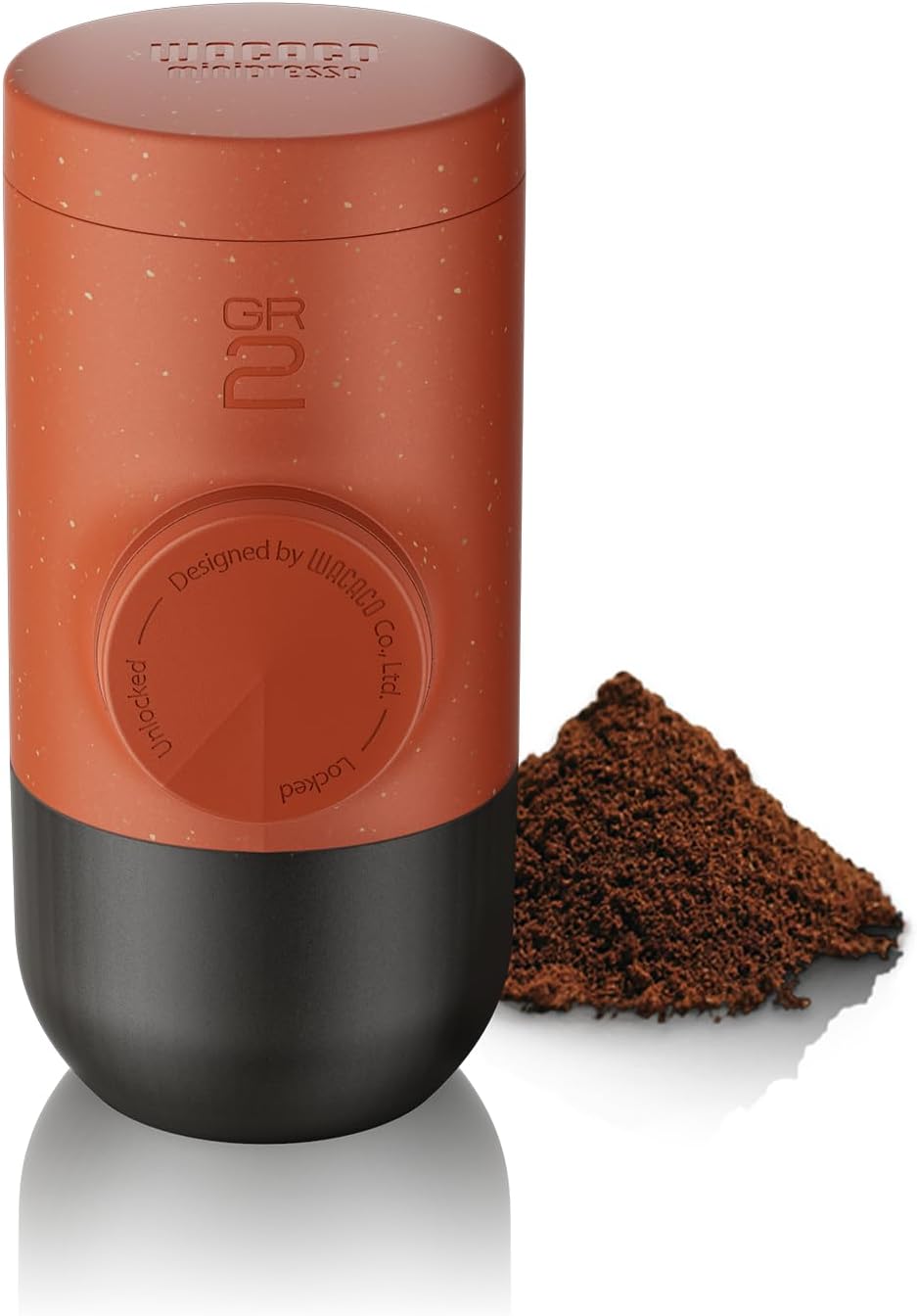 WACACO Minipresso GR2, cafetera portátil compatible con café molido, máquina de café expreso de 18 bares, funciona manualmente (arcilla de cobre)