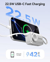ORICO Cargador portátil con cable Lightning integrado, cargador de...