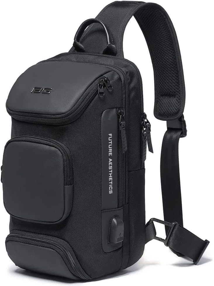 BANGE Bolso bandolera, mochila cruzada impermeable, bolsa de hombro para hombre
