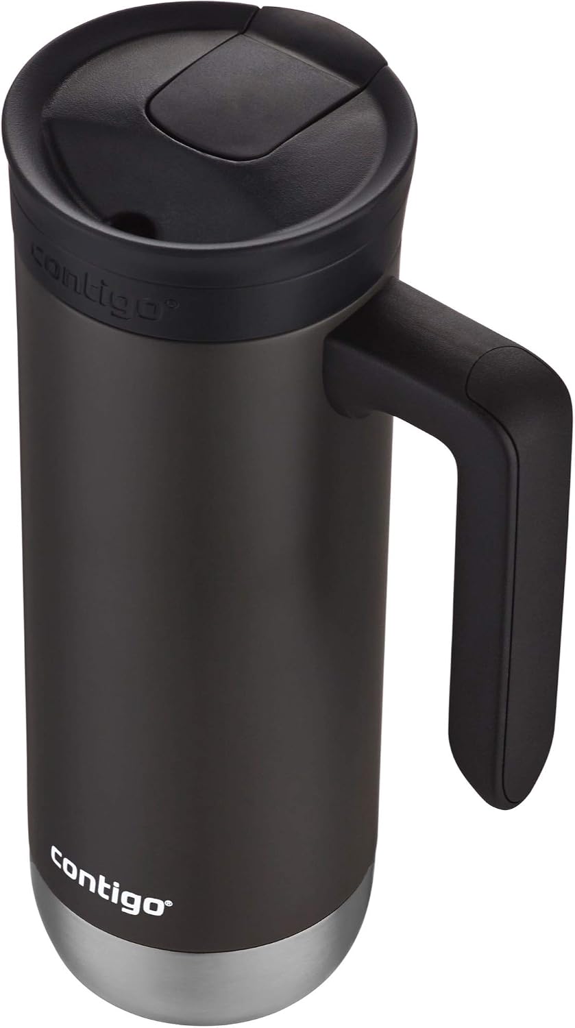 Contigo Superior 2.0 taza de viaje de acero inoxidable con asa con tapa SNAPSEAL, 20 onzas.
