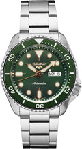 SEIKO Reloj automático para hombre – 5 deportes – calendario día/fecha, agujas y marcadores LumiBrite y bisel giratorio, 328.1 ft resistente al agua