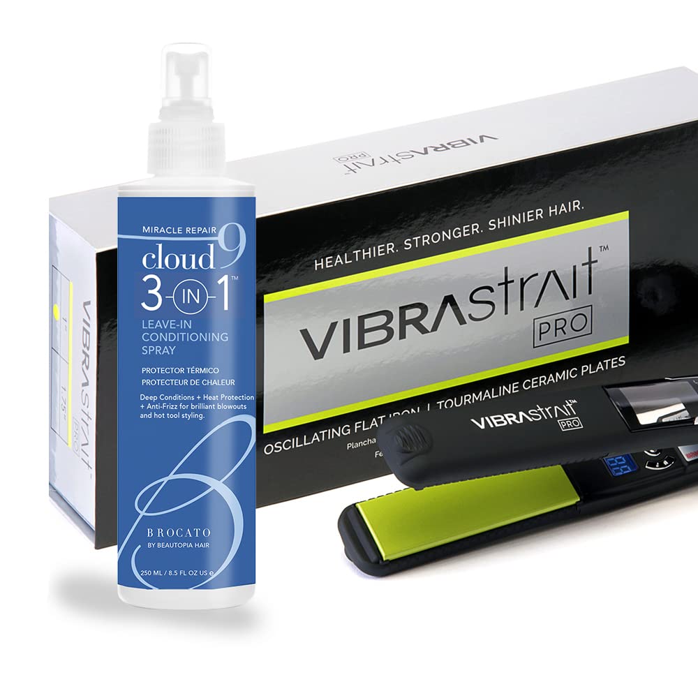 Paquete económico: Vibrastrait PRO 1" plancha plana de cerámica...