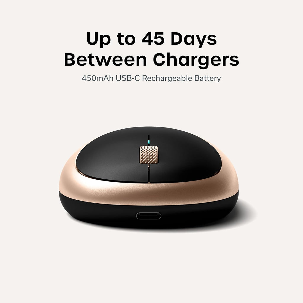 Satechi M1 - Mouse inalámbrico Bluetooth, recargable USB-C, compact...