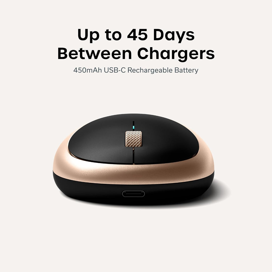 Satechi M1 - Mouse inalámbrico Bluetooth, recargable USB-C, compact...