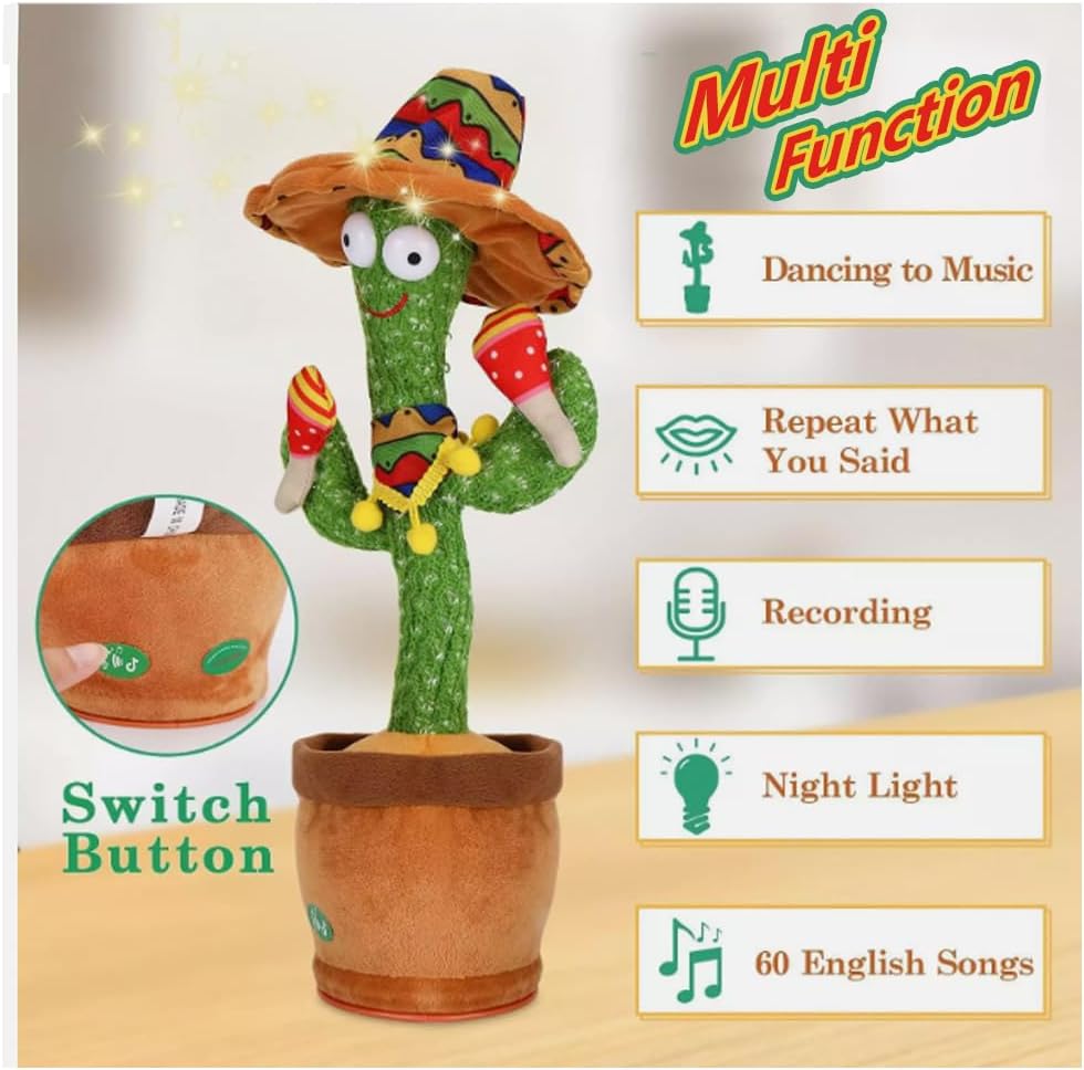 The Noodley Juguete de peluche de cactus bailarín