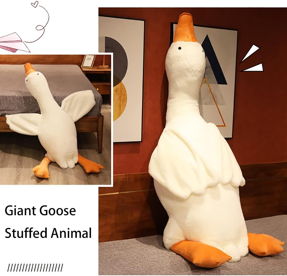 Srutirbo Almohada gigante de felpa de ganso blanco de 35 pulgadas,...