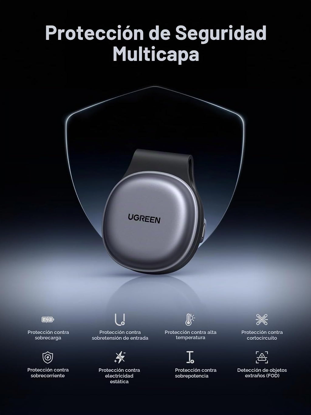 UGREEN MagFlow - Cargador inalámbrico plegable 2 en 1 de bolsillo de 25 W