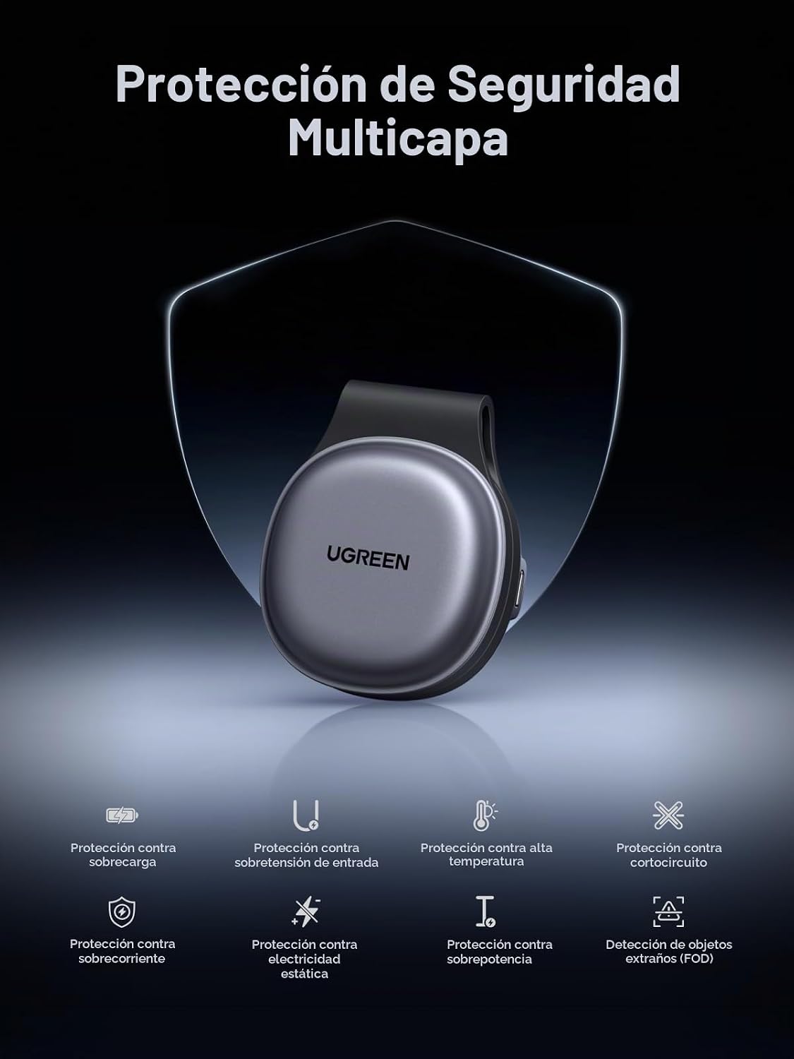 UGREEN MagFlow - Cargador inalámbrico plegable 2 en 1 de bolsillo de 25 W