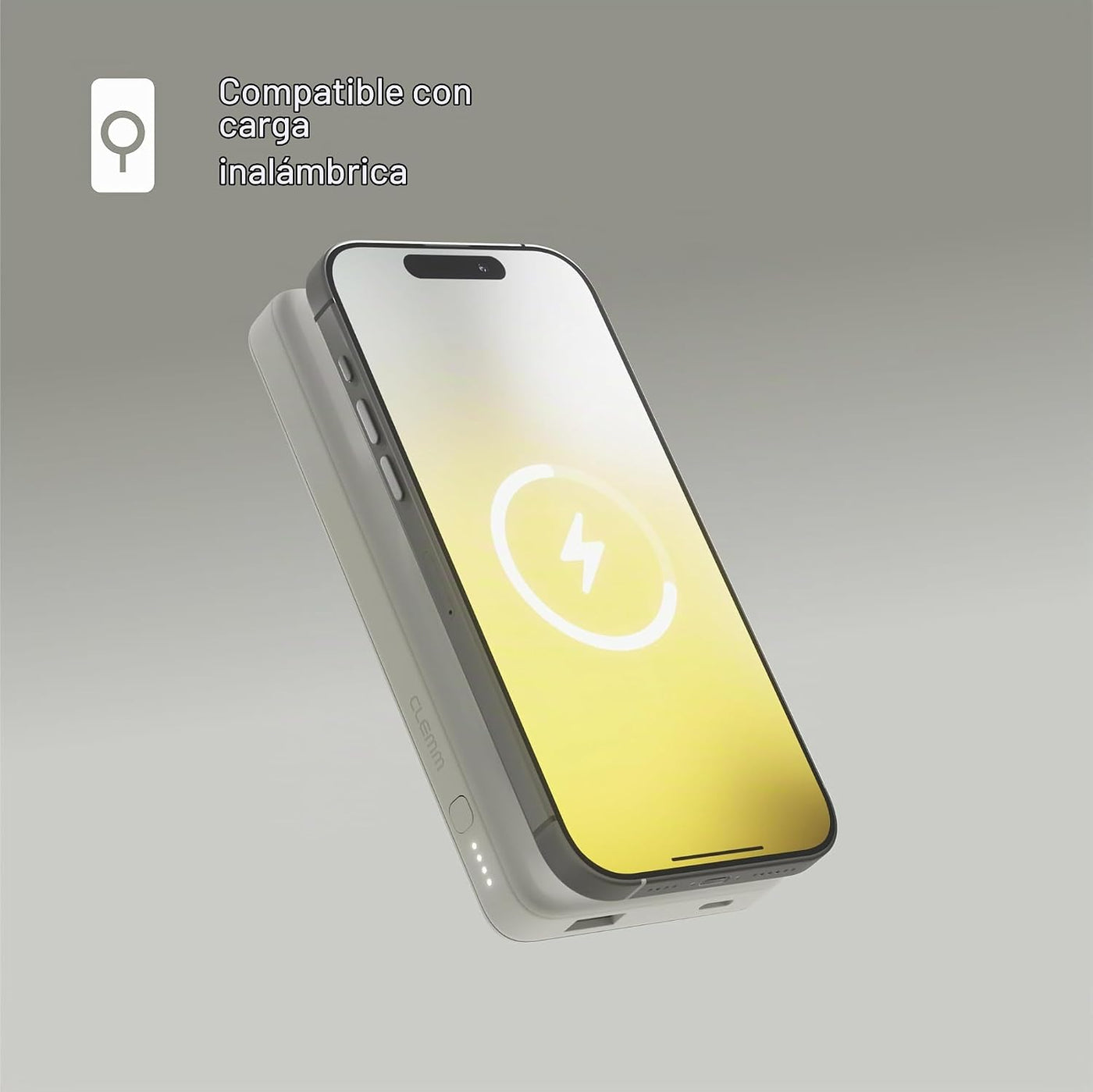 Clemm Banco de energía inalámbrico magnético de 10000 mAh, cargador...