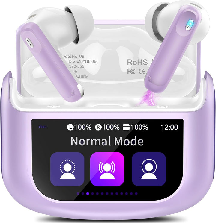 Auriculares inalámbricos, auriculares Bluetooth 5.4 con pantalla tá...