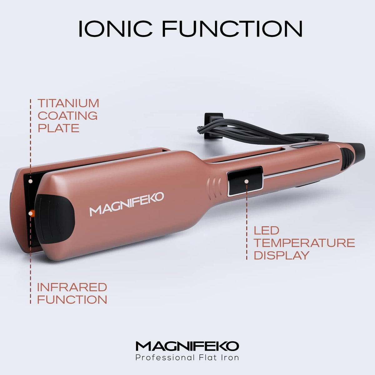 Magnifeko Plancha profesional de plancha plana para el cabello, con...