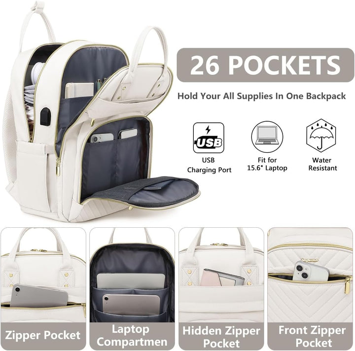 bagswan Mochila para laptop para mujeres bolsa, 15,6 pulg.
