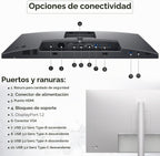 P2725H - Monitor Full HD de 27 pulgadas 1920 x 1080, paquete de pantalla de monitor de computadora con cable de alimentación USB 3.0, cable ascendente, DisplayPort + cables HDMI + paño