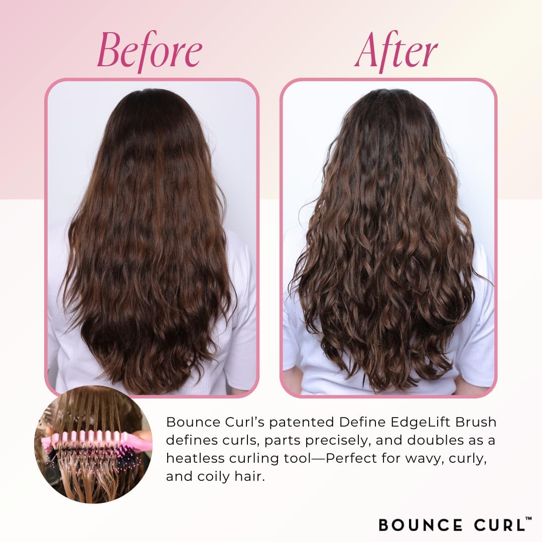 Bounce Curl Define EdgeLift Brush, herramienta 5 en 1 para rizos, o...