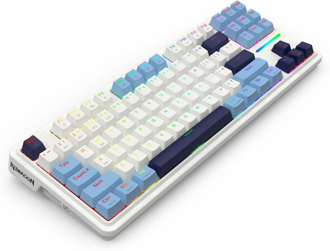 Redragon K728 PRO 80% Teclado para juegos inalámbrico con junta RGB...