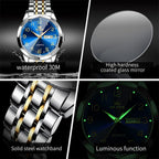 OLEVS Relojes de Pareja de San Valentín - Lujo, Moda para Hombre y Mujer, Juego de Relojes