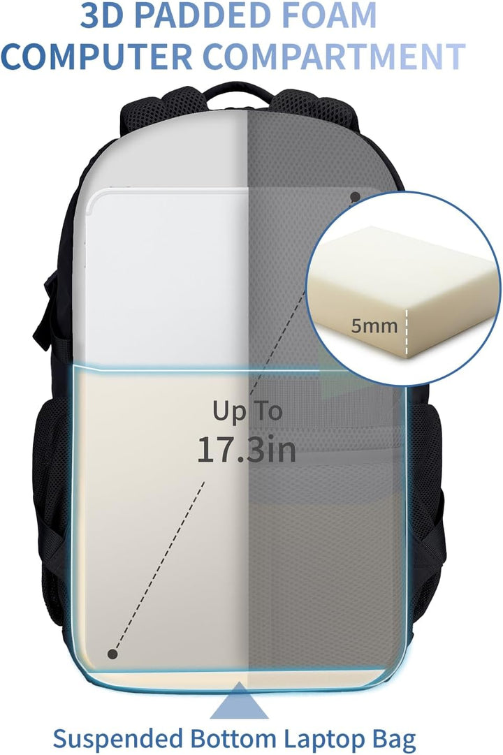 ECOHUB Mochila de viaje para mujer, para portátil de 17.3 pulgadas,...