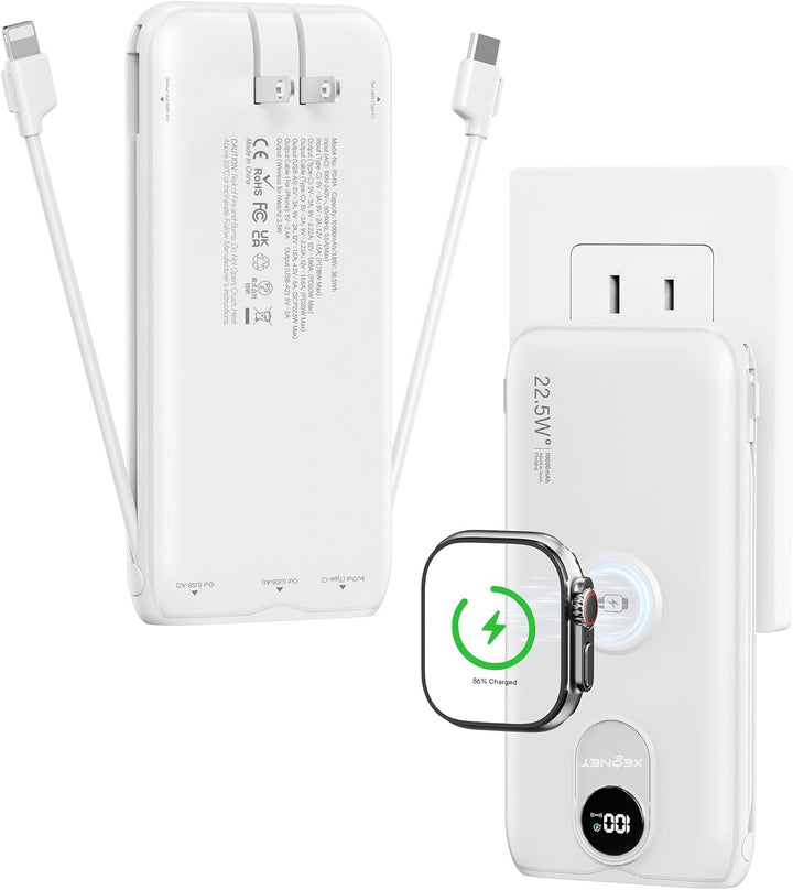 Portable Charger, 10000mAh 22.5W Power Bank Fast Charging with Buil...