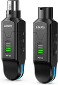 LEKATO Receptor transmisor XLR inalámbrico de 2.4 GHz para micrófono dinámico