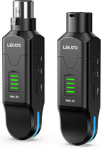 LEKATO Receptor transmisor XLR inalámbrico de 2.4 GHz para micrófono dinámico