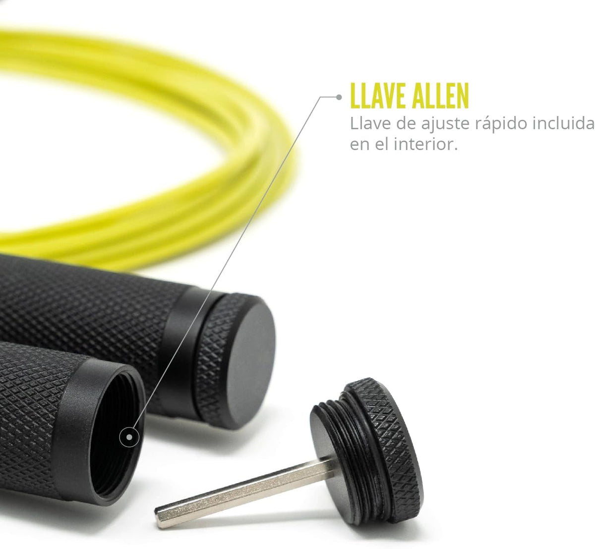 Velites - Cuerda de saltar lastrada para crosstraining, boxeo y fitness Fire 2.0, ideal para doble salto, cuerda de velocidad de aluminio (balastos no incluidos)