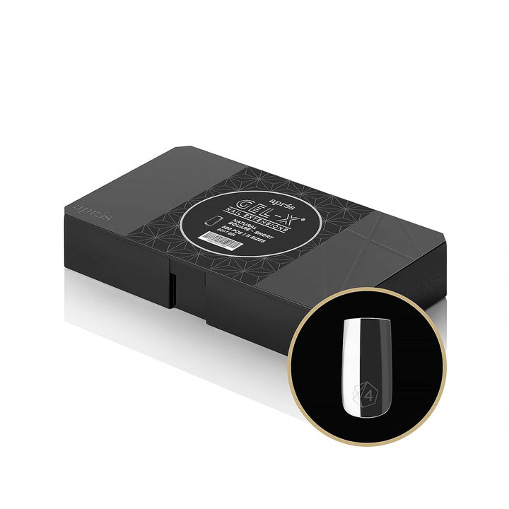 Apres Gel-X® Caja cuadrada natural de punta corta | 500 puntas Gel-...