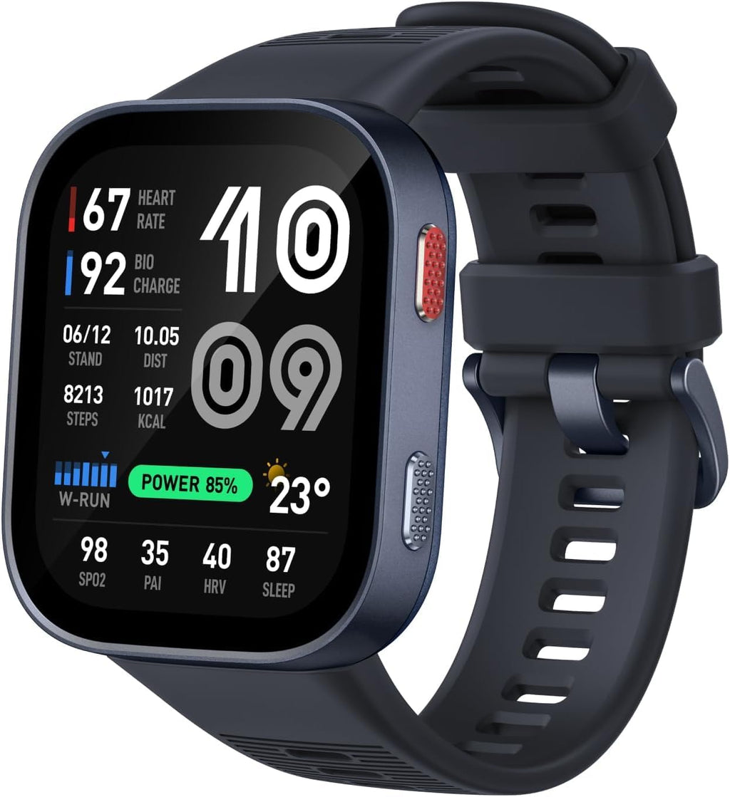 Amazfit Reloj inteligente Bip Max, pantalla AMOLED de 2.07", GPS, iOS