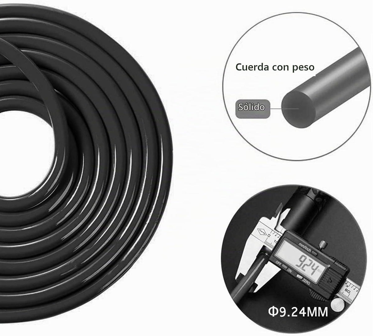Redify Cuerda de saltar con peso para entrenamiento físico (1 libra), rodamiento de bolas sin enredos, cuerda de saltar de velocidad rápida para boxeo MMA, pérdida de peso, mango de aluminio, longitud