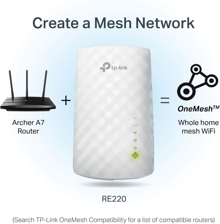 TP-Link Extensor de alcance WiFi AC750 Control de