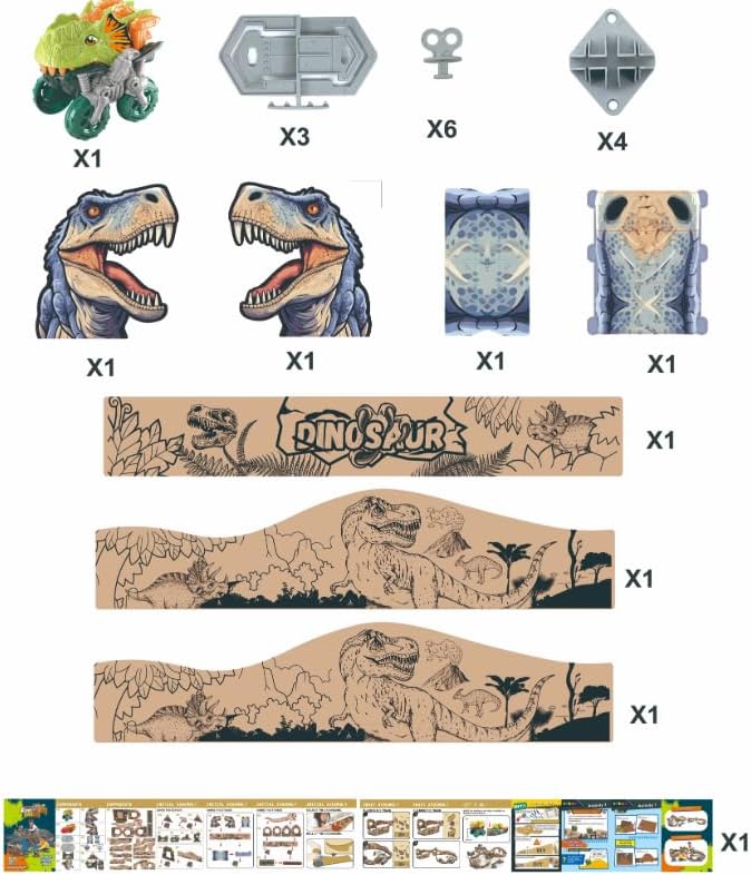 Pista de carreras de dinosaurios juego de dinosaurios