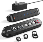 atolla, hub USB 6 de 7 puertos, alimentado