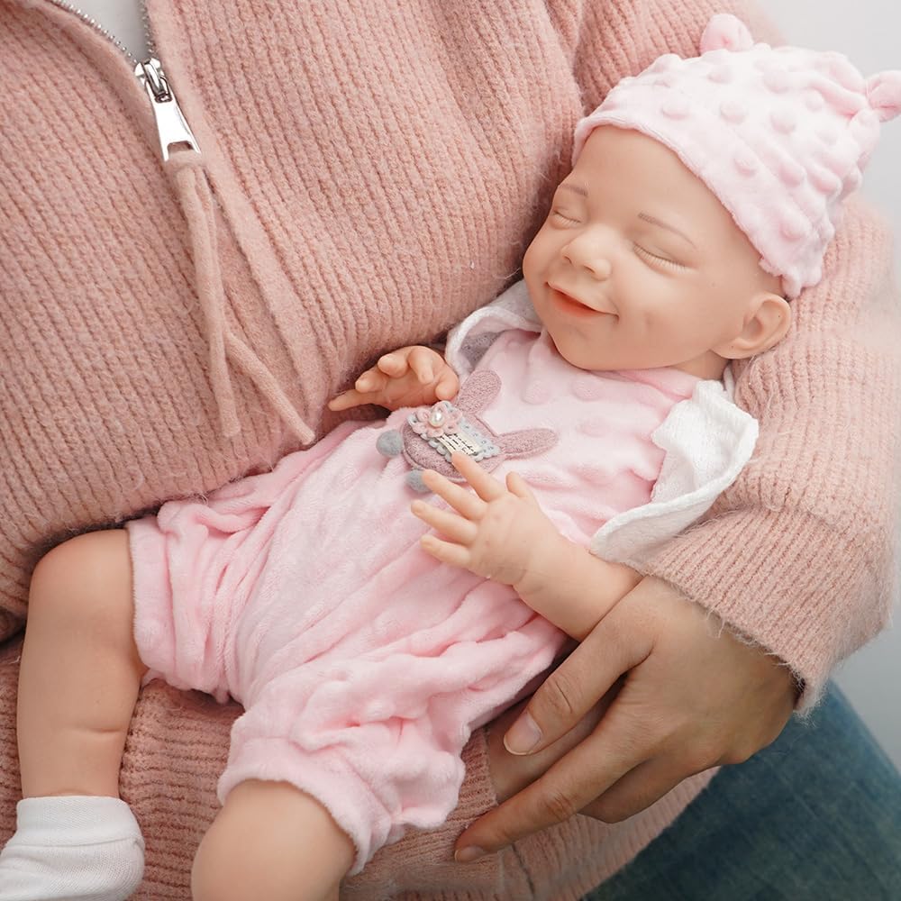 Muñecas de bebé Reborn de silicona de 18 pulgadas, muñeca de bebé r...