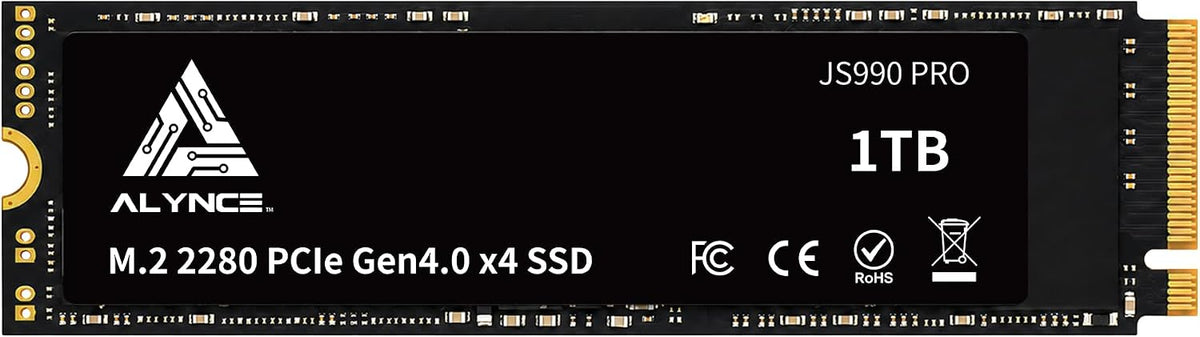 JS990 PRO SSD de 1 TB PCIe Gen4 x4 NVMe M.2 2280, hasta 7400 MB/s