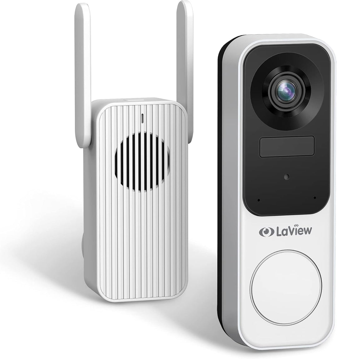 Timbre de puerta inalámbrico 2K, cámara de video LaView con estació...
