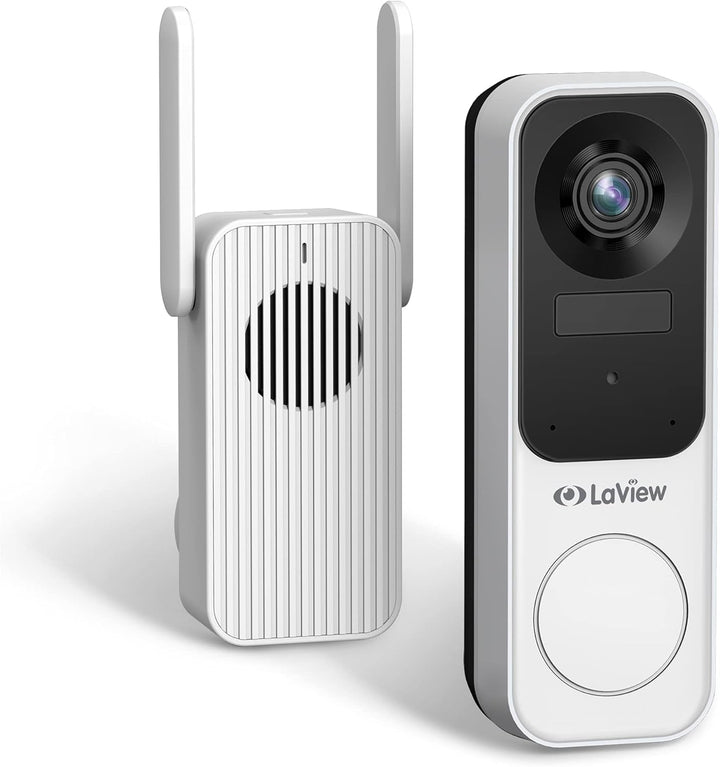 Timbre de puerta inalámbrico 2K, cámara de video LaView con estació...