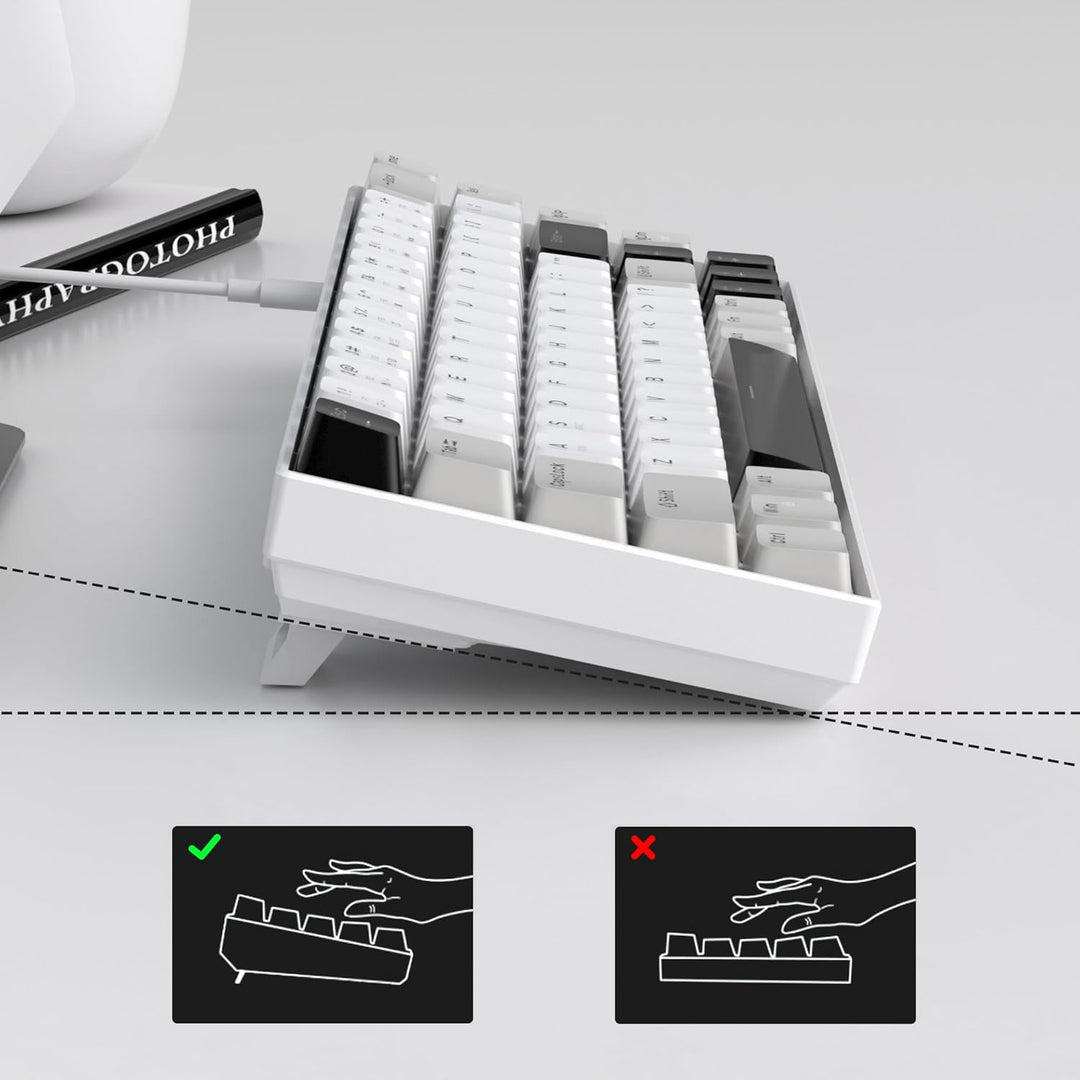MageGee Teclado Mecánico Portátil para Juegos 60%, MK-Box con Retro...