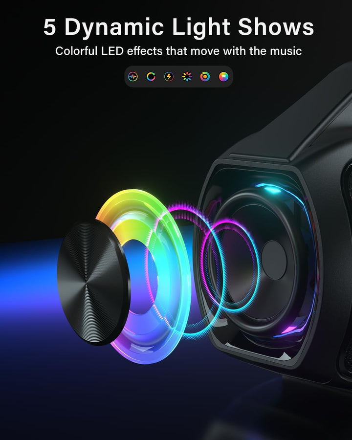 Altavoz Bluetooth portátil de graves de 120 W, potente altavoz inal...