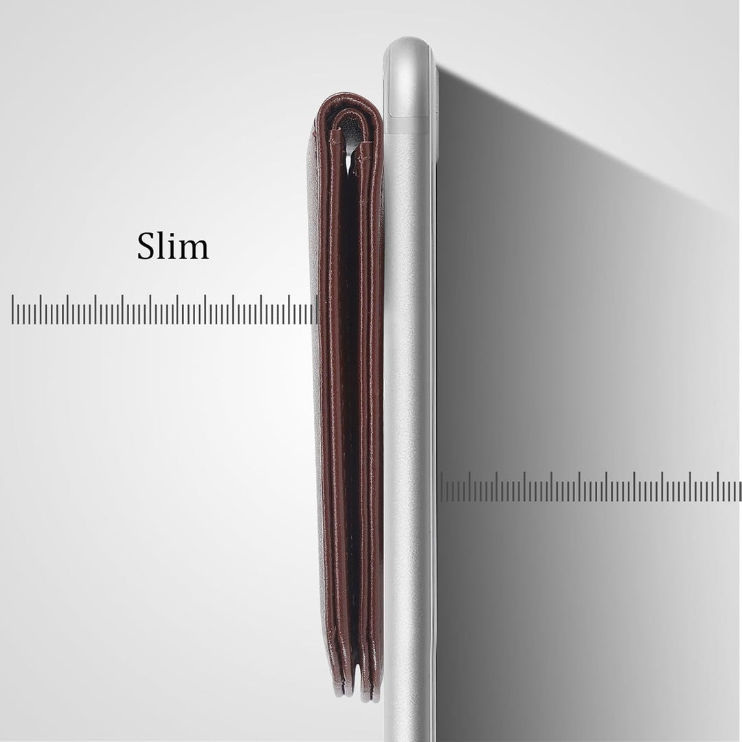 Cartera Polare delgada curva para bolsillo frontal con bloqueo RFID...