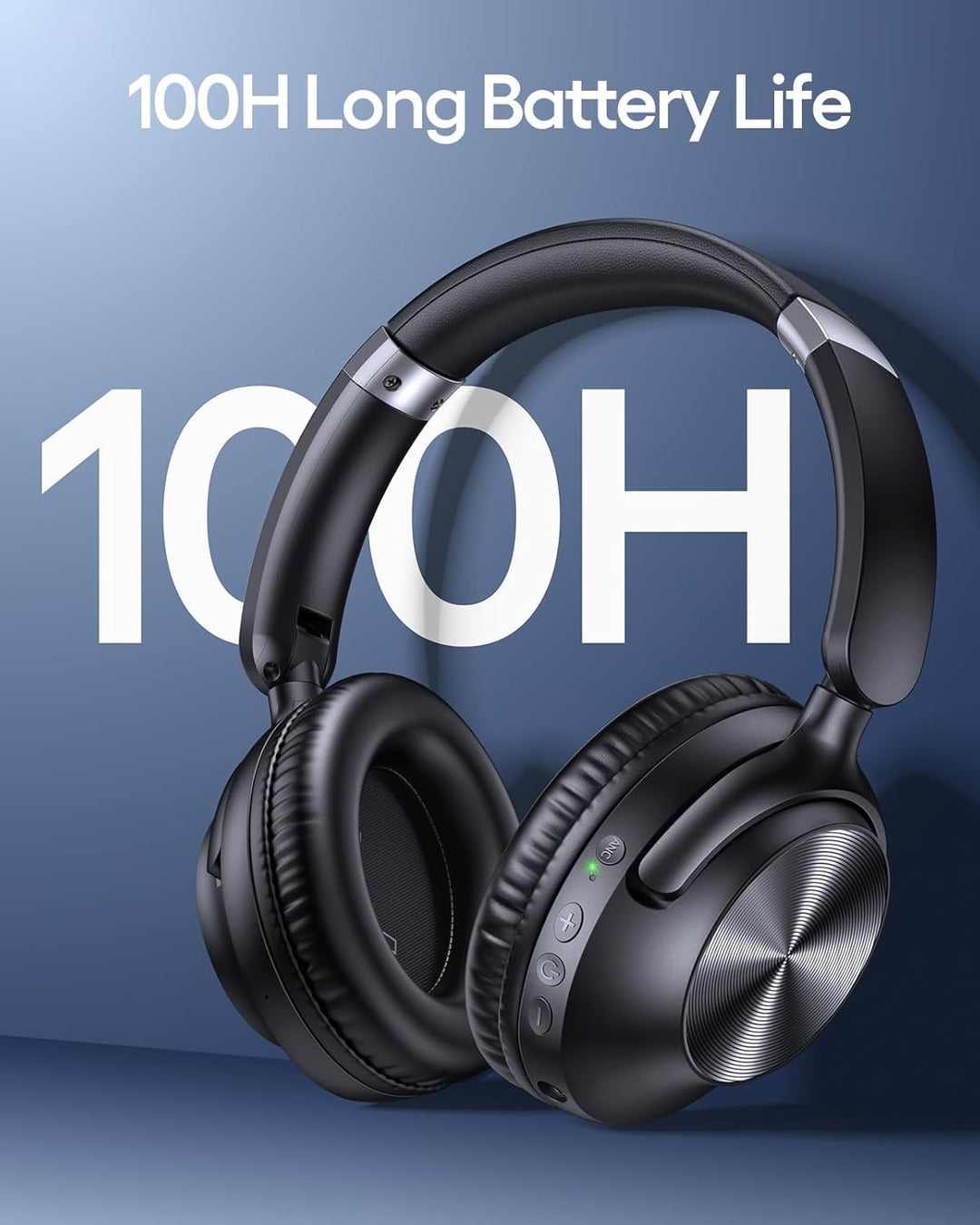 TAGRY Auriculares híbridos con cancelación activa de ruido, 100 hor...