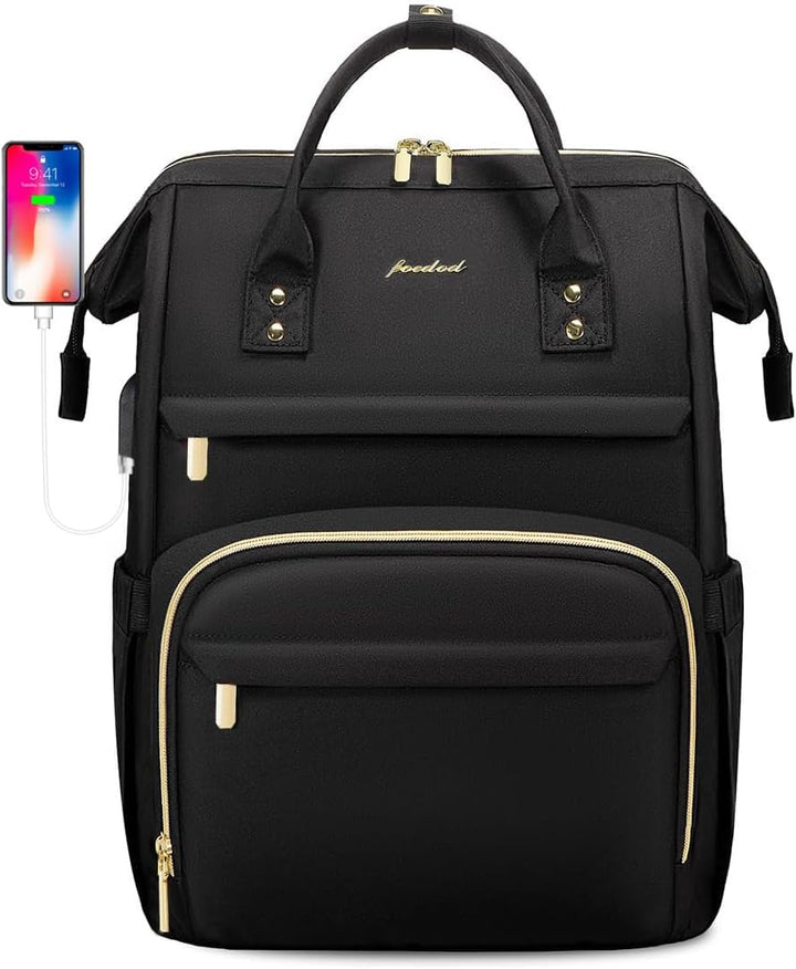 FOCDOD - Mochila para laptop de mujer, para trabajo - Compatible co...