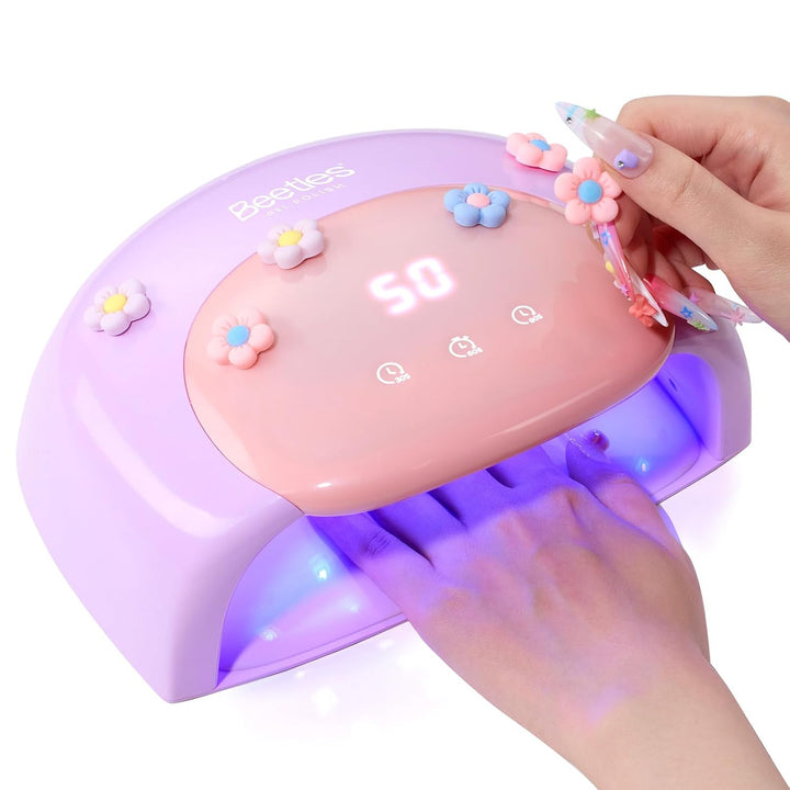 Beetles - Lámpara de uñas UV, luz de uñas de gel color morado caram...
