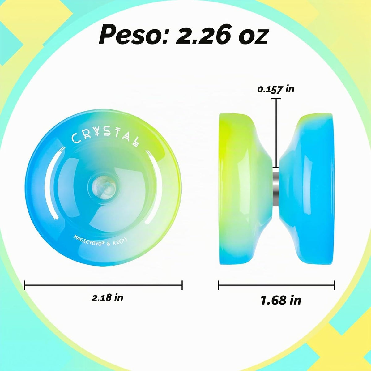 K2 Yoyo Crystal - Yoyo profesional sensible para niños principiantes
