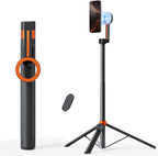 TODI Trípode magnético de 65" para iPhone con control remoto, palo de selfie para iPhone Magsafe, soporte de trípode para teléfono celular para grabación, trípode de viaje compatible con las series 16