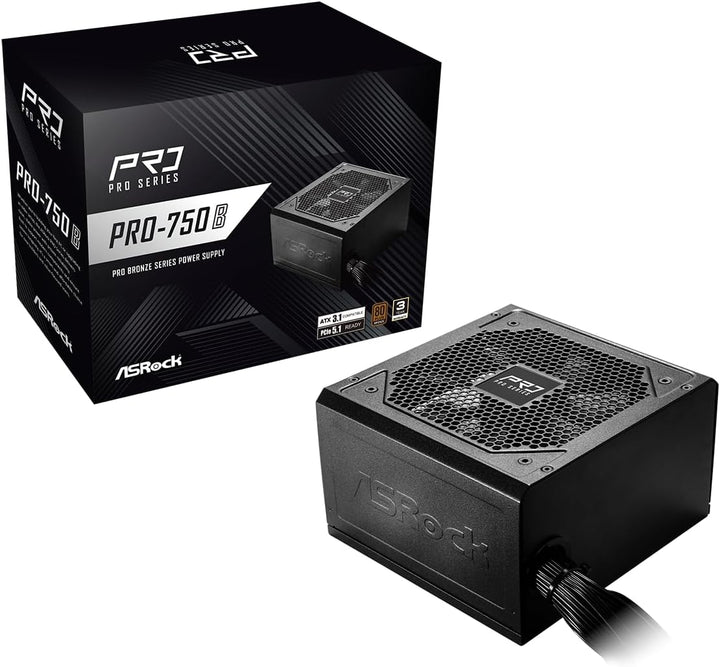 ASRock PRO-750B Fuente de alimentación - 750W 80 Plus Bronce Certif...